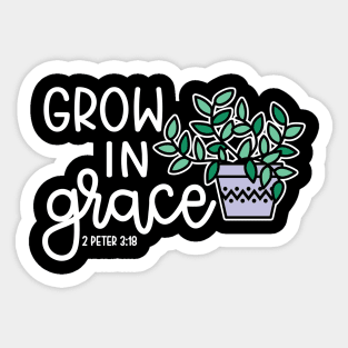 Grow In Grace Succulent Plant Christian Faith Cute Sticker